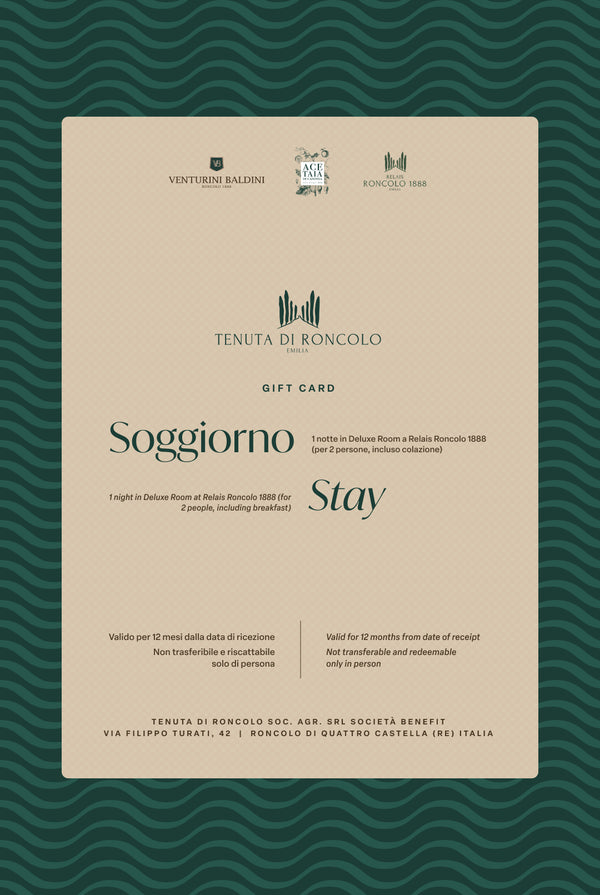 Soggiorna al Relais Roncolo 1888 - carta regalo